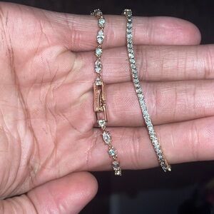 Elegant Rose Gold and Silver givenchy Bracelet Set